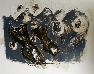 hippocrene 5 acrylic on paper 75x92cm 2017