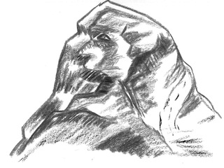 hill woman charcoal 30x 42