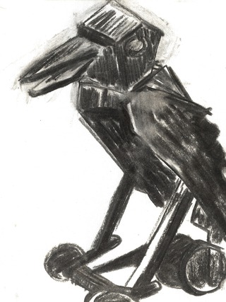 woodpecker charcoal  42 x30