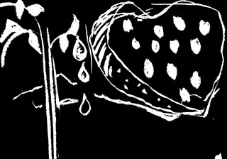 strawberry heart  digital print 30 x42 2020