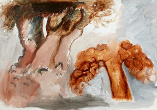 tale landscape  oil on paper  40 x 50 2019