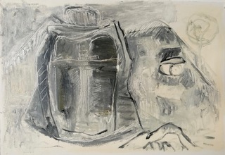 soulhouse landscape  oil on paper 40 x 50 2019