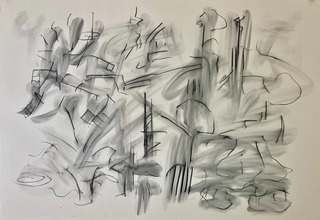 walking 3 chinagraph pencil on paper 60 x80 cm 2023